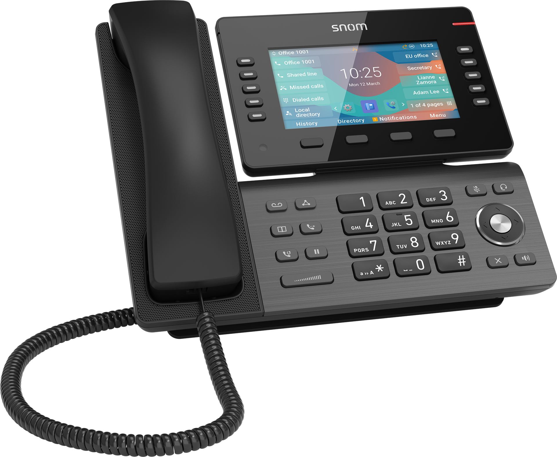 Snom D865 Large Tiltable 5" IPS Colour Display IP Desk Phone with Dual-Band Wi-Fi, Bluetooth 5.0, 2x USB 2.0 Ports, HD Audio & 10 Programmable Function Keys